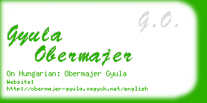 gyula obermajer business card